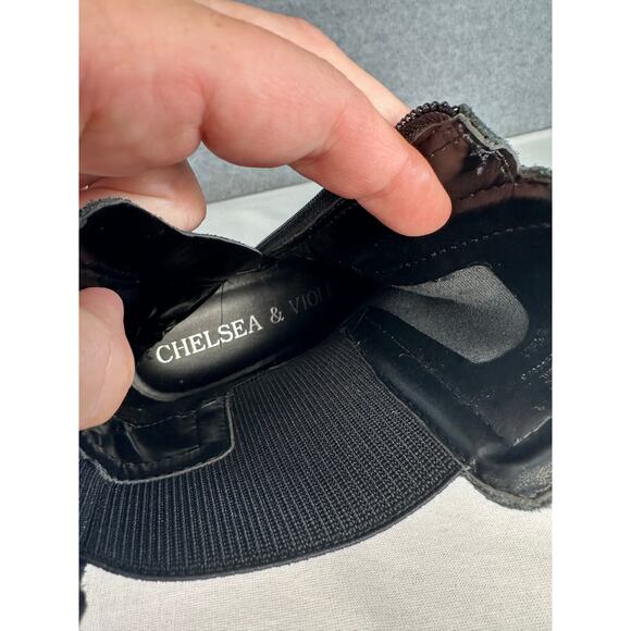 EUC Chelsea & Violet Women's sz 8.5 Lottie Black Suede Platform Chelsea Boots - Picture 11 of 11